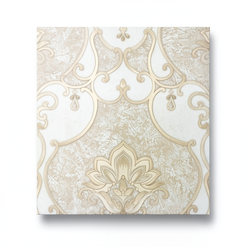 Italian Wall Decoration 10m x 1.06m Beige Color, Model 85053
