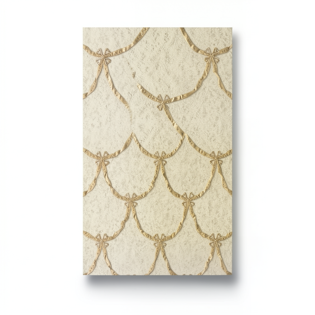 Italian Wall Covering Beige Color, 10m Length, 1.06m Width, Model 85064