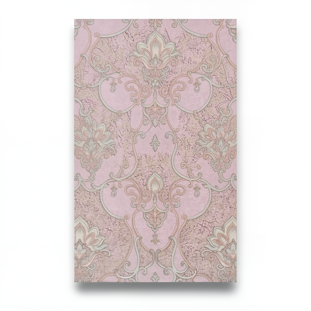Italian Wall Decoration Pink Color, Length 10m, Width 1.06m, Model 85061