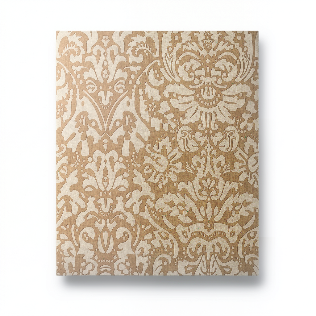 Patterned Wall Covering 10m x 1.06m Beige with Brown, Model 5821