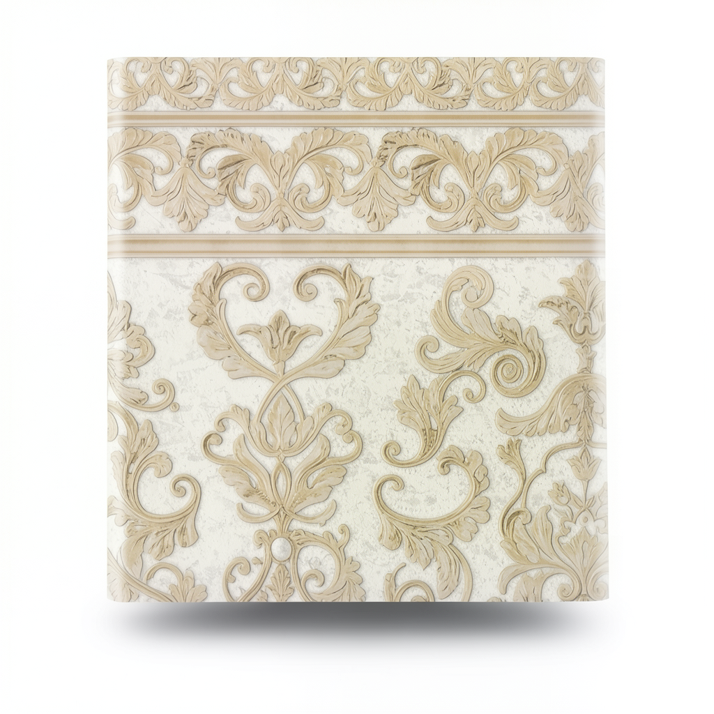 Italian Wall Covering Beige Color, Length 10m, Width 1.06m, Model 85070