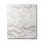 Vinyl Wall Decoration, Wavy Design, Size 15.6m×106cm, Beige with gray Color 