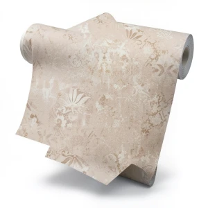 Patterned Wallpaper 10m x 1.06m Light Brown, Model 5846