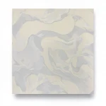Vinyl Wall Decoration, Wavy Design, Size 15.6m×106cm, Beige with gray Color 