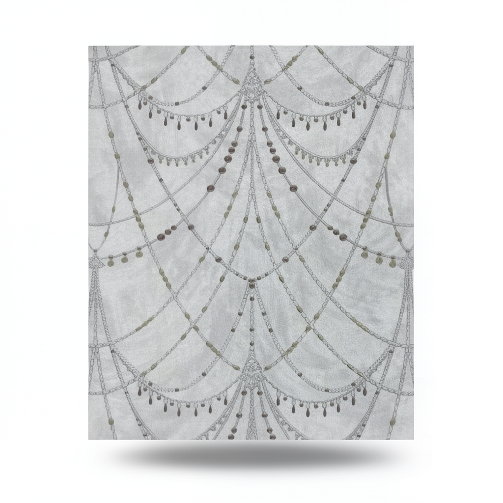 Italian Wallpaper Gray Color, Length 10m, Width 1.06m, Model 85082