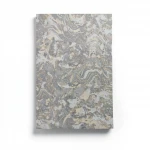 Vinyl Wallpaper, Wavy Design, Size 15.6m×106cm, gray with brown Color 