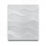 Vinyl Wall Decoration, Wavy Design, Size 15.6m×106cm, light gray Color