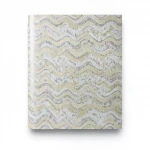 Vinyl Wall Decoration, Wavy Design, Size 15.6m×106cm, Beige with gray Color 