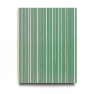 Striped Wall Covering 10m x 1.06m Green with Beige