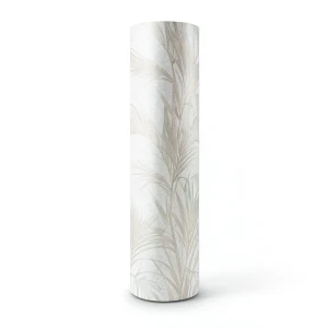 Italian Wall Decor 10m x 1.06m, OFF White, Leaf Pattern