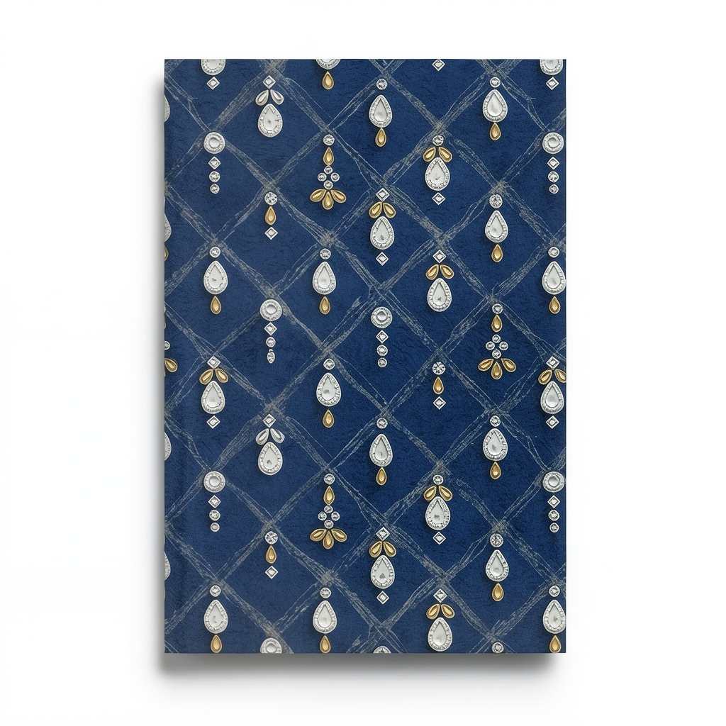 Italian Wallpaper Navy Blue Color, 10m Length x 1.06m Width, Model 85092