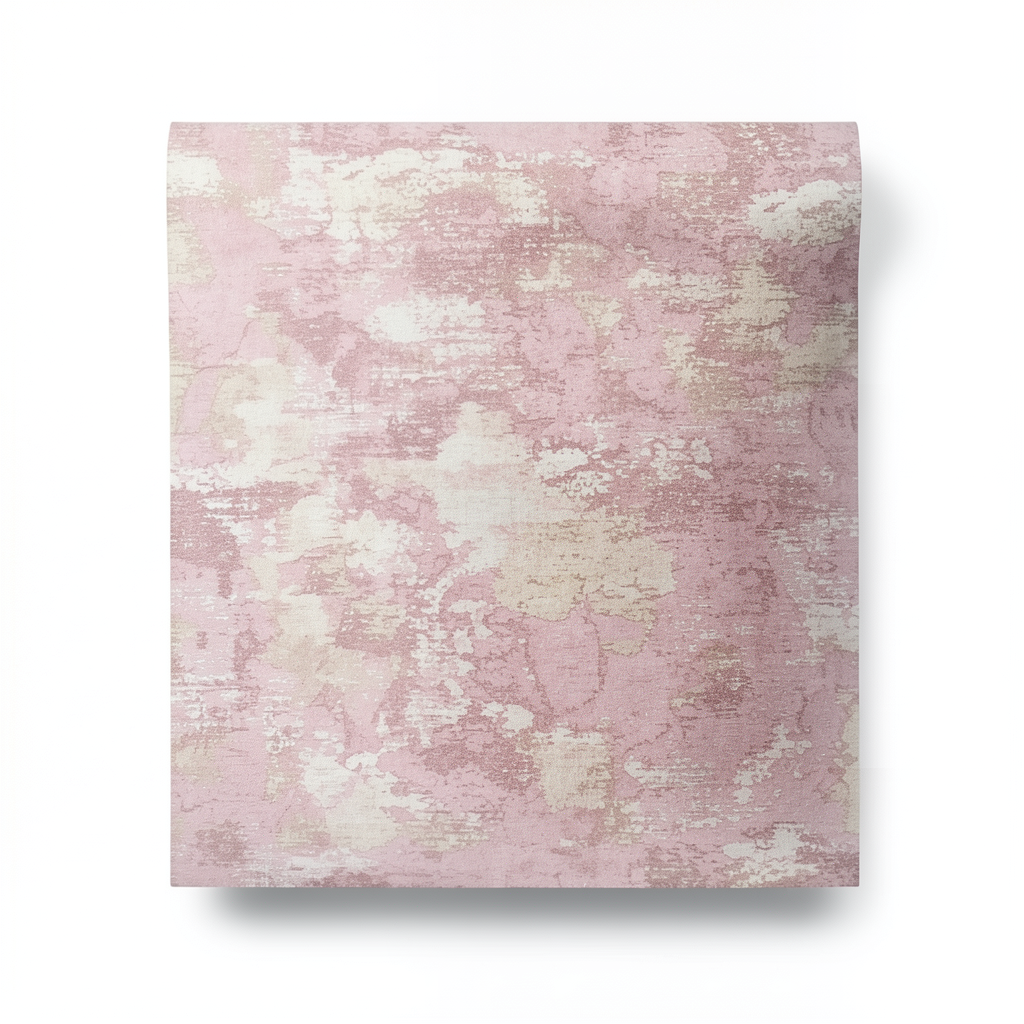 Italian Wallpaper Pink with Beige Color, 10m Length, 1.06m Width