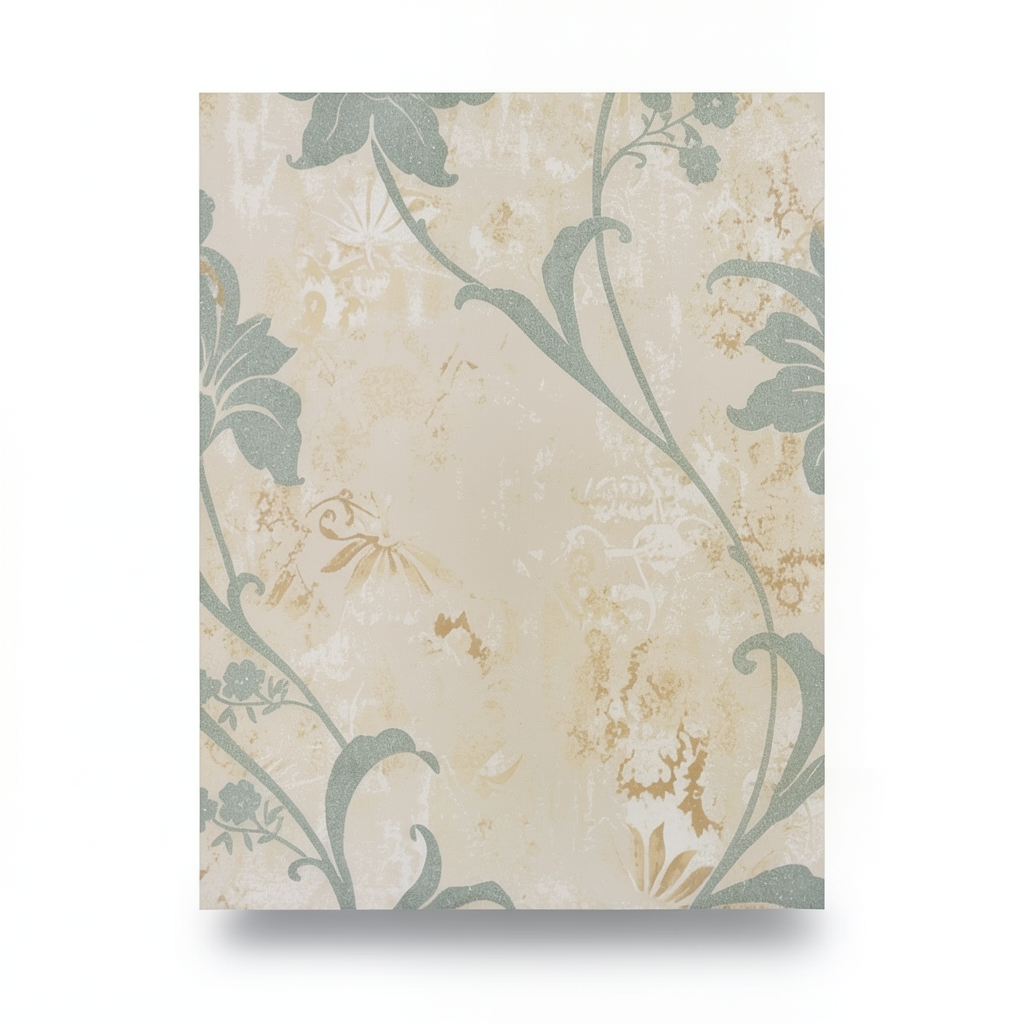 Italian Floral Wallpaper 10m×1.06m Beige, Model 5843