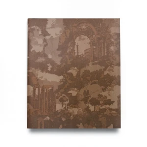 Italian Wall Covering Brown Color, Length 10m, Width 1.06m, Model Z44936