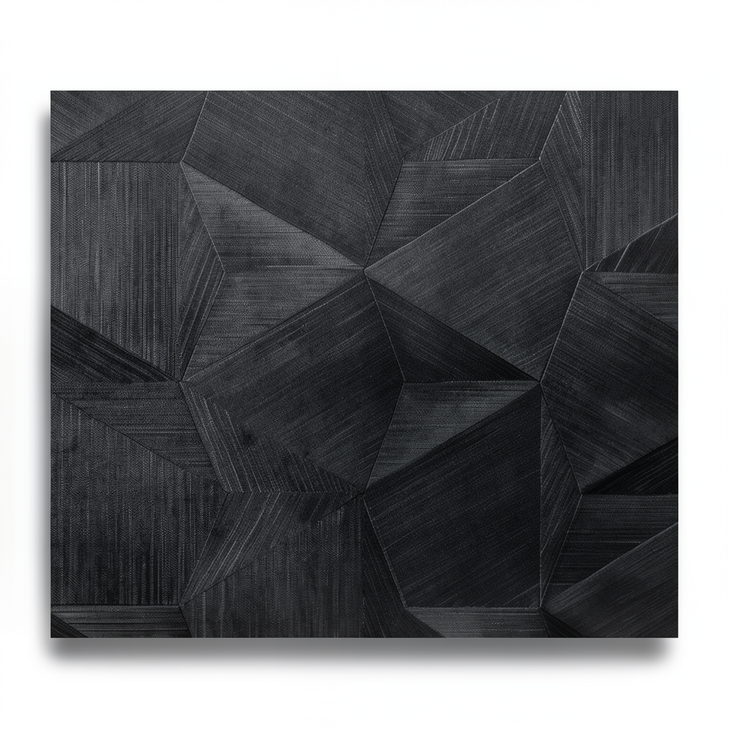 Geometric Wall Covering 10m x 1.06m Black Color, Model Z21852