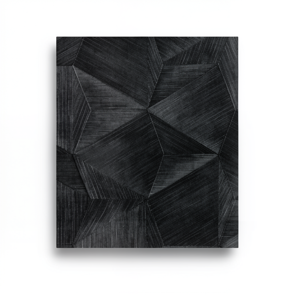 Geometric Wall Covering 10m x 1.06m Black Color, Model Z21852
