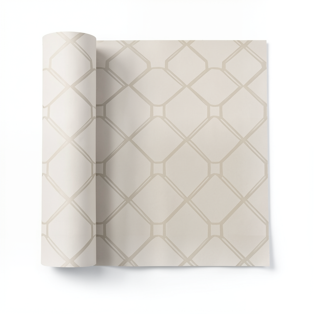 Geometric Wallpaper 10m x 1.06m Beige Color, Model Z21856