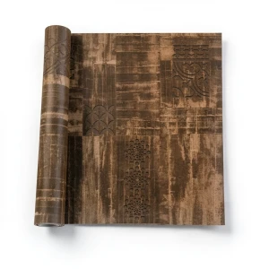 Italian Wall Covering Size 10m×1.06m, Brown Color, Model Z44946