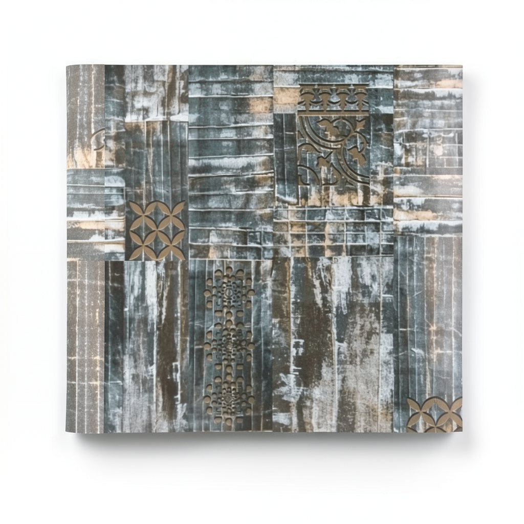 Italian Wall Decoration Dark Gray with Beige, 10m x 1.06m, Model Z44948