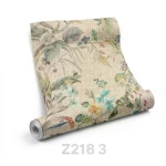 Wooded Wallpaper Beige Color, 10m Length x 1.06m Width, Model Z21831