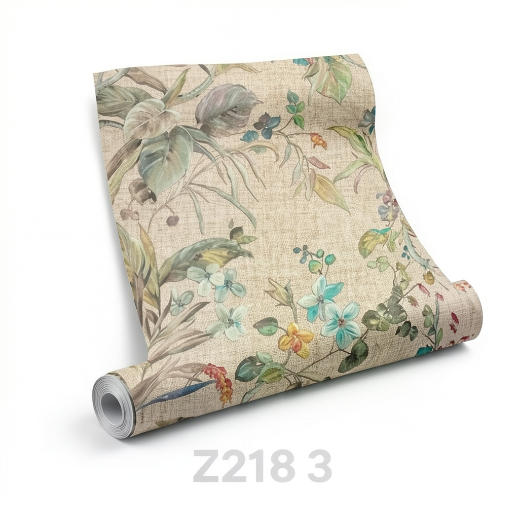 Wooded Wallpaper Beige Color, 10m Length x 1.06m Width, Model Z21831