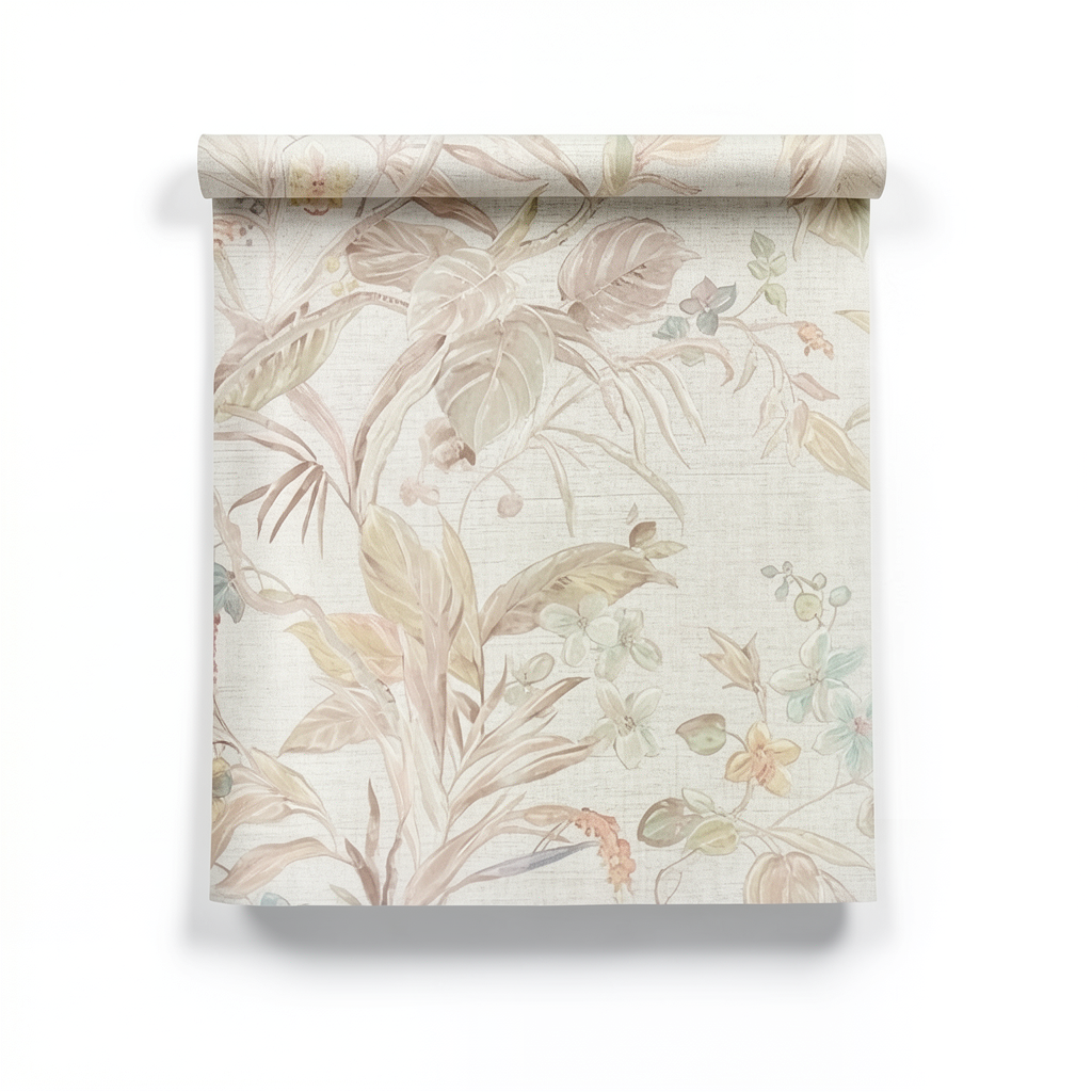Wooded Wall Covering Light Beige, 10m x 1.06m, Model Z21833