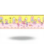 Youth and Children Wallpaper 10m x 0.53m Yellow and Pink