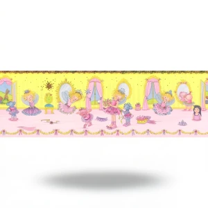 Youth and Children Wallpaper 10m x 0.53m Yellow and Pink