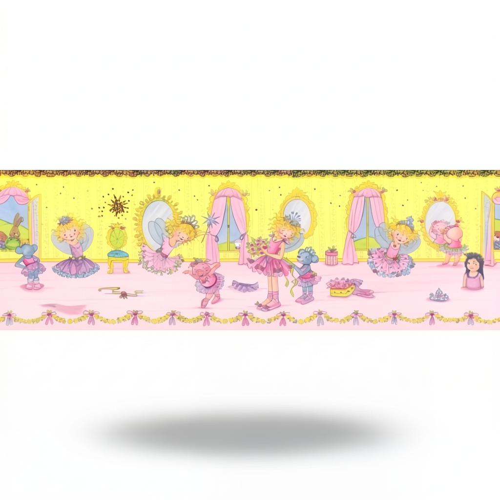 Youth and Children Wallpaper 10m x 0.53m Yellow and Pink