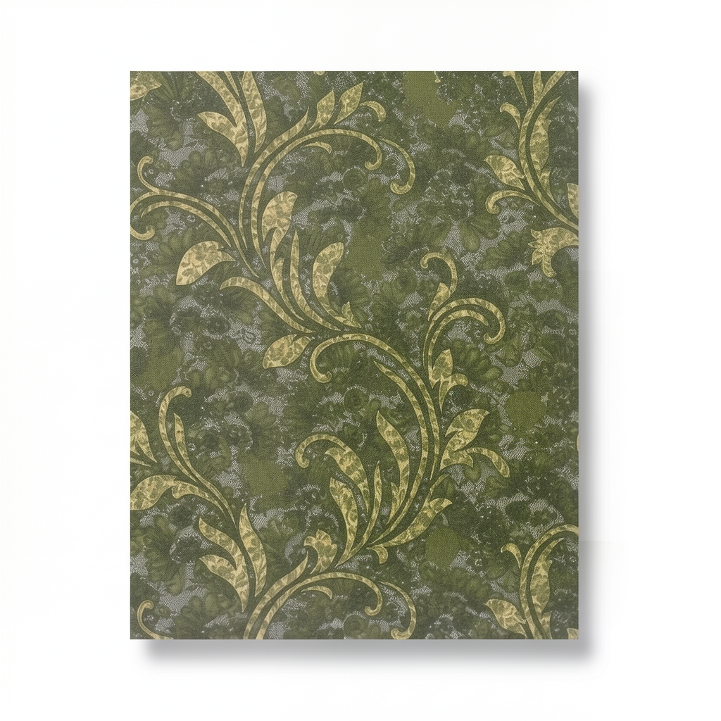 Italian Wall Covering Olive Green 10m x 0.73m, Model 24011
