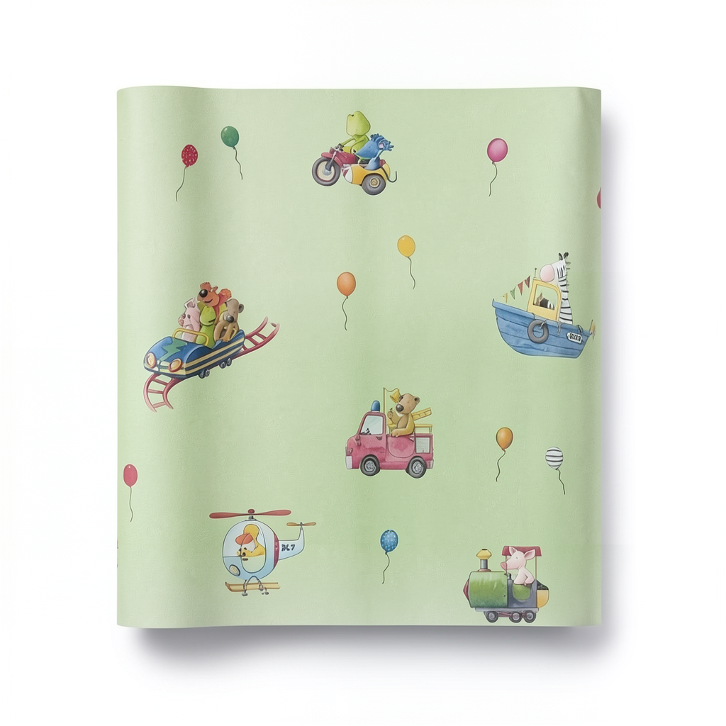 ورق جدراي شبابي واطفال 10 م × 0.53 م لون اخضر، موديل 295900