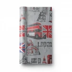 German wall Covering for youth and children, size 10 m x 0.53 m, gray and red color, model 781908 