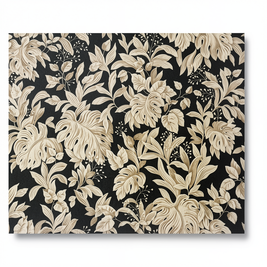 Italian Wall Decoration 10m Length, 1.06m Width, Black with Beige