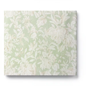 Leaf-patterned Italian Paper 10m×1.06m Light Green with Beige, Model Z46052