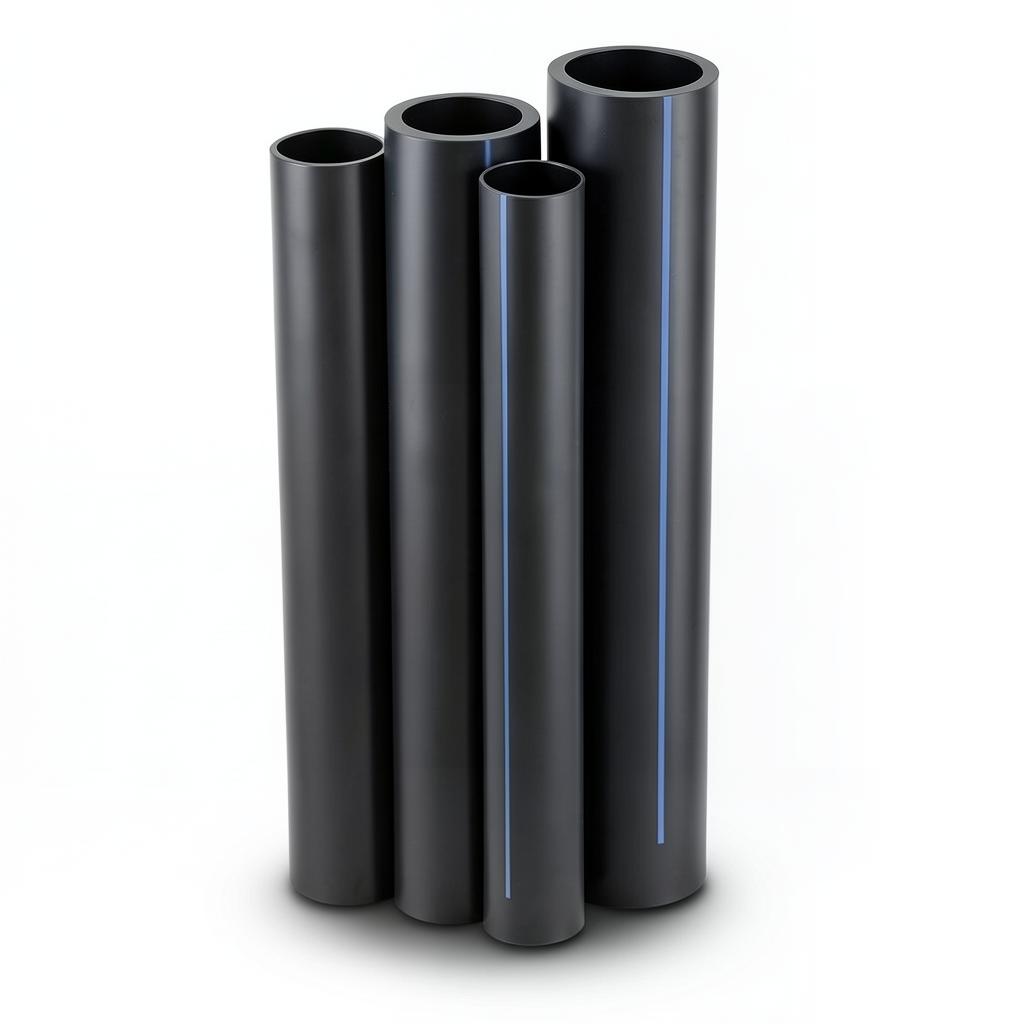 HDPE Pipe PE 100 Pressure 6 Bar 160 mm OD Thickness 9.1 mm Black