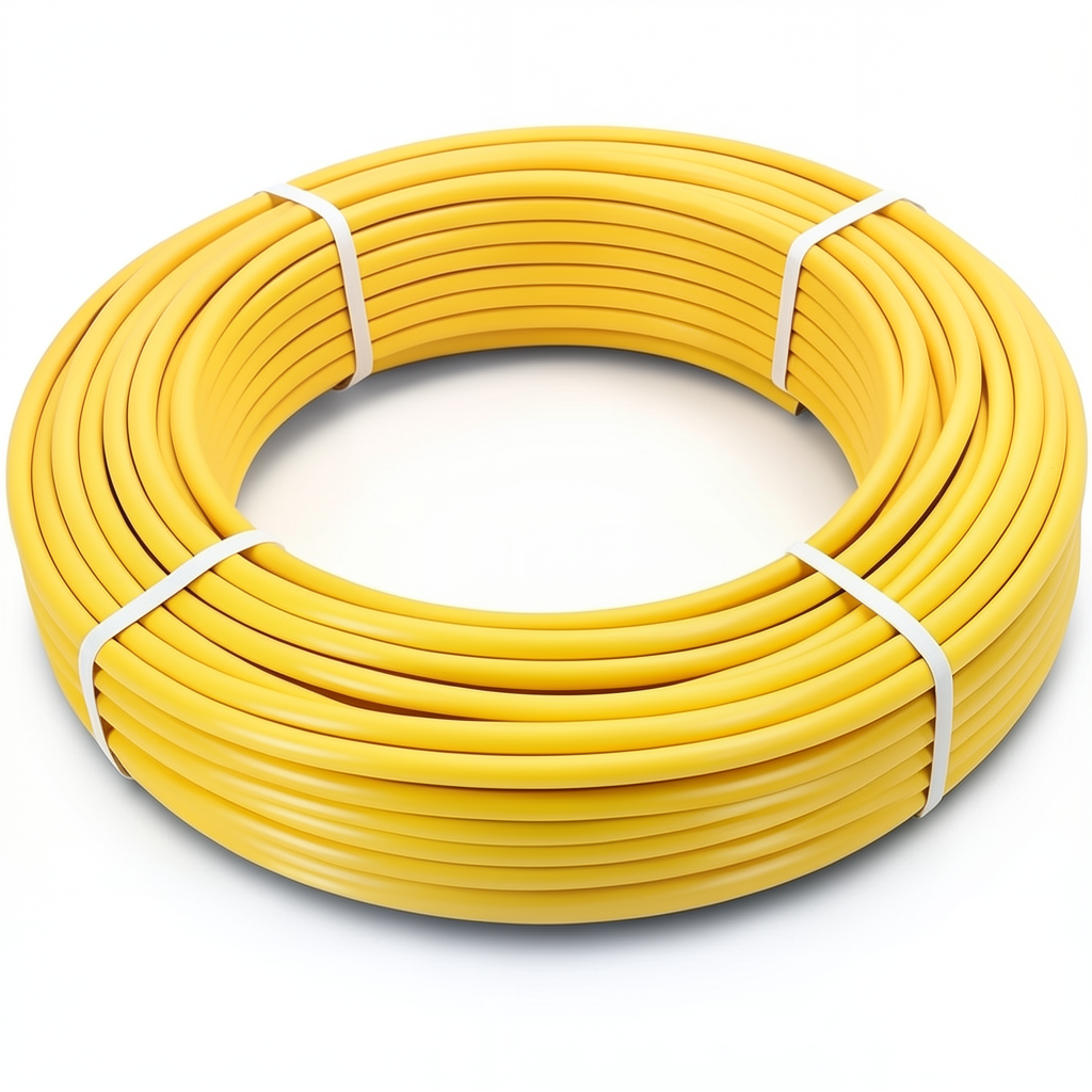 أنابيب HDPE PE 100 ضغط 6 بار قطر خارجي 25 مم سمك 2.3 مم لون أصفر