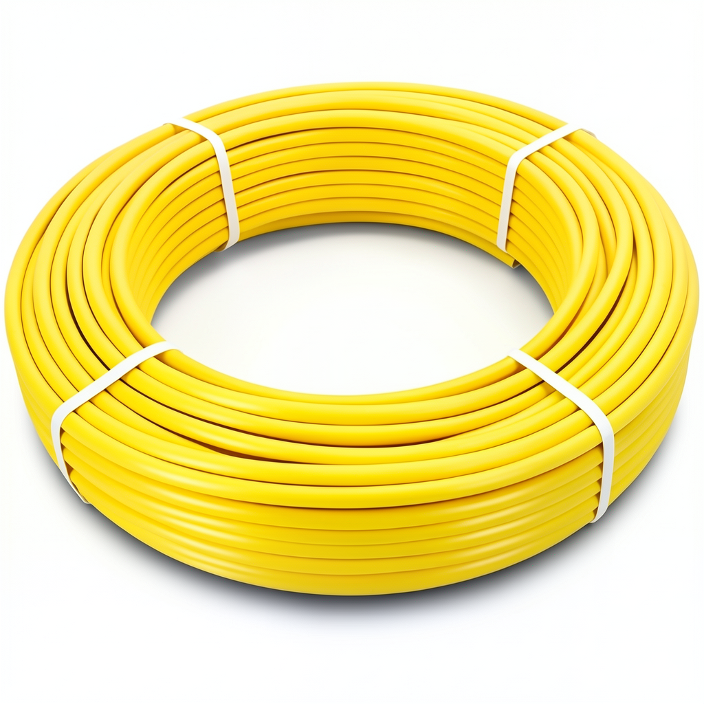 أنابيب HDPE الراجحي PE 100 ضغط 6 بار قطر خارجي 32 مم سمك 2.3 مم لون أصفر
