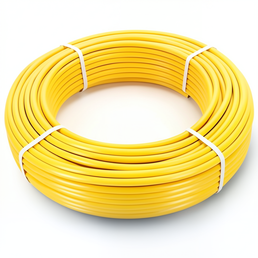 أنابيب HDPE PE 100 ضغط 6 بار قطر خارجي 40 مم سمك 2.3 مم لون أصفر