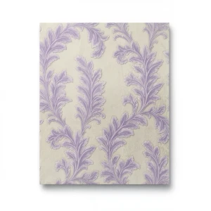 Italian Wall Covering Beige With Purple Color, Size 10m×0.70m, Model 12034