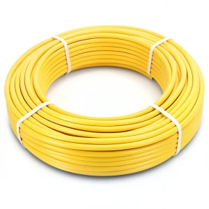 أنابيب HDPE PE 100 ضغط 6 بار قطر خارجي 90 مم سمك 5.2 مم لون أصفر