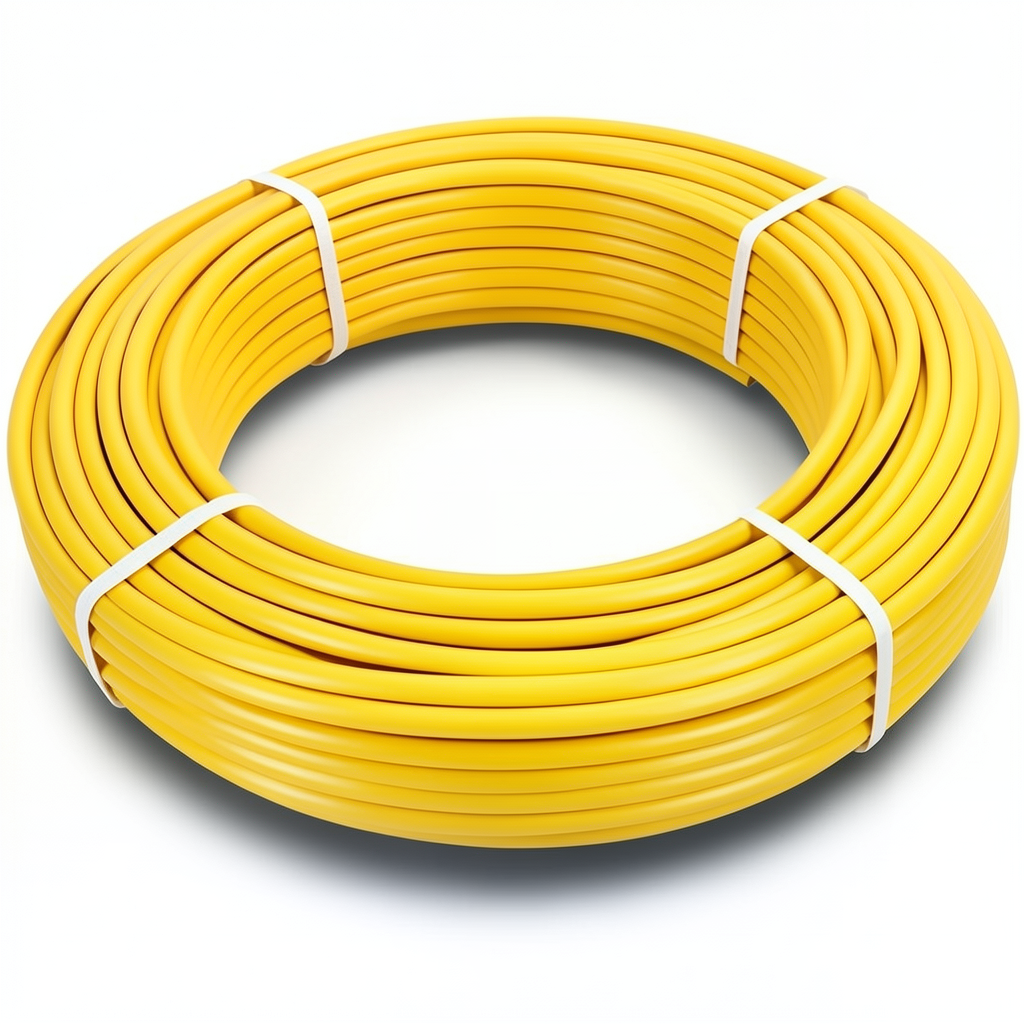 أنابيب HDPE الراجحي PE 100 ضغط 6 بار قطر خارجي 16 مم سمك 2.3 مم لون أصفر