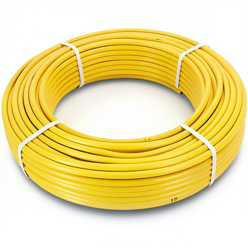 أنابيب HDPE الراجحي PE 100 ضغط 6 بار قطر خارجي 20 مم سمك 2.3 مم لون أصفر