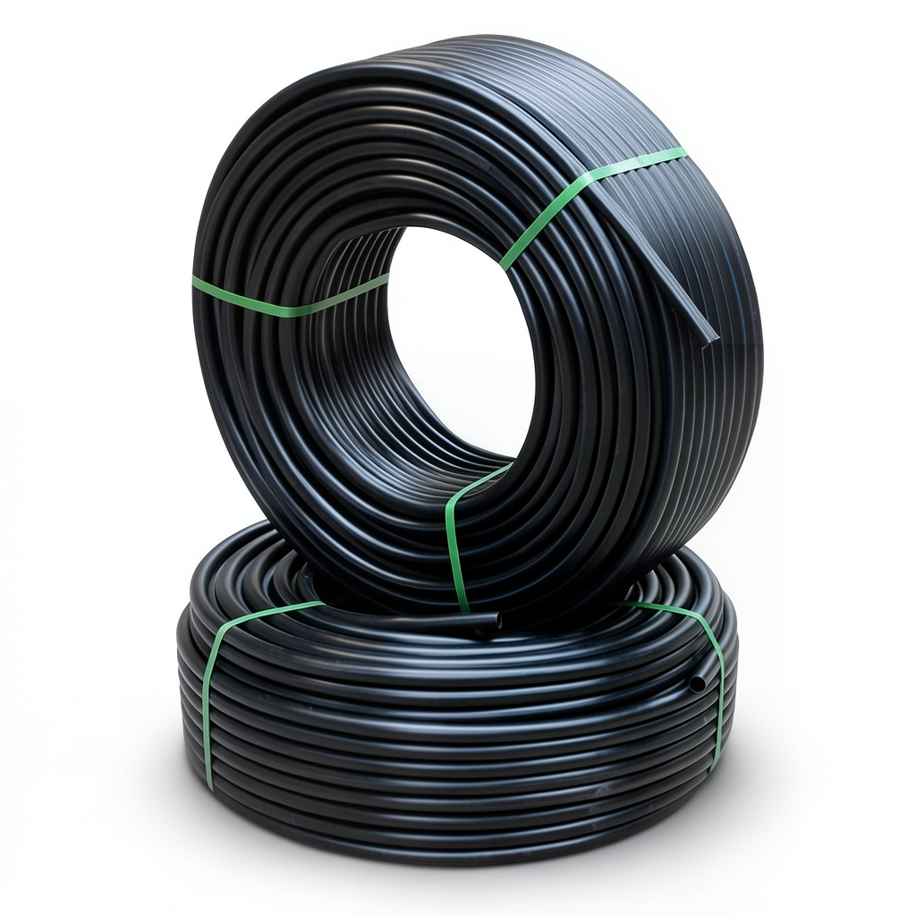 أنابيب HDPE PE 100 ضغط 6 بار قطر خارجي 90 مم سمك 5.2 مم لون أسود