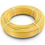 أنابيب HDPE PE 100 ضغط 6 بار قطر خارجي 40 مم سمك 2.3 مم لون أصفر