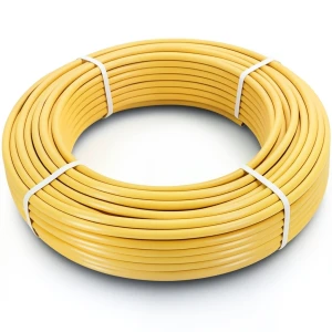أنابيب HDPE PE 100 ضغط 6 بار قطر خارجي 40 مم سمك 2.3 مم لون أصفر