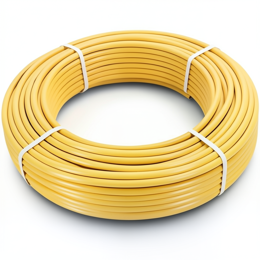 أنابيب HDPE PE 100 ضغط 6 بار قطر خارجي 40 مم سمك 2.3 مم لون أصفر