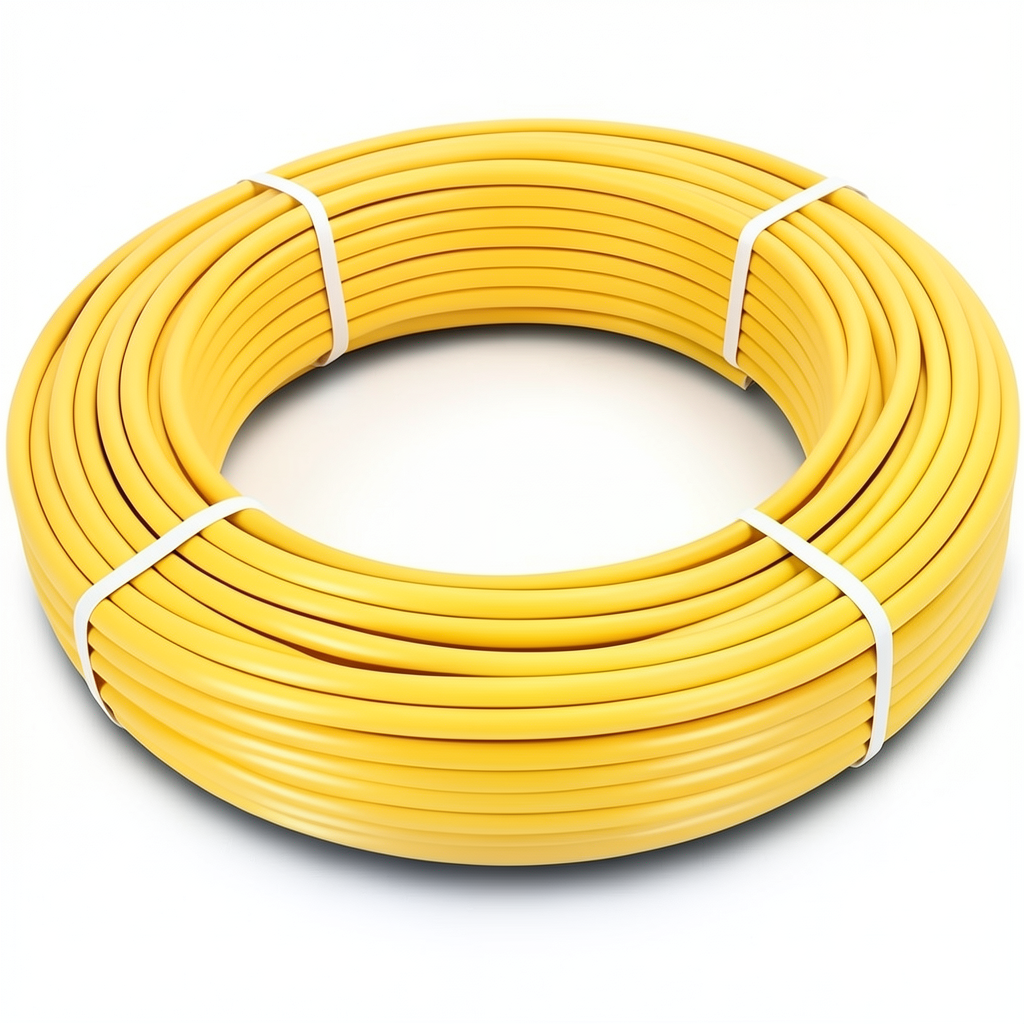 أنابيب HDPE الراجحي PE 100 ضغط 6 بار قطر خارجي 50 مم سمك 2.9 مم لون أصفر