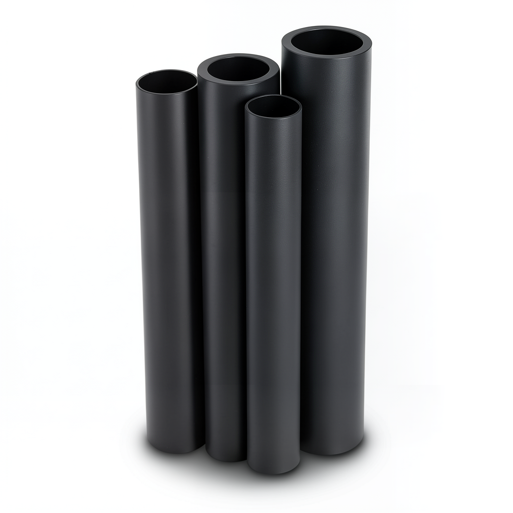 مواسير HDPE PE 100 ضغط 6 بار قطر خارجي 160 مم سمك 9.1 مم لون أسود