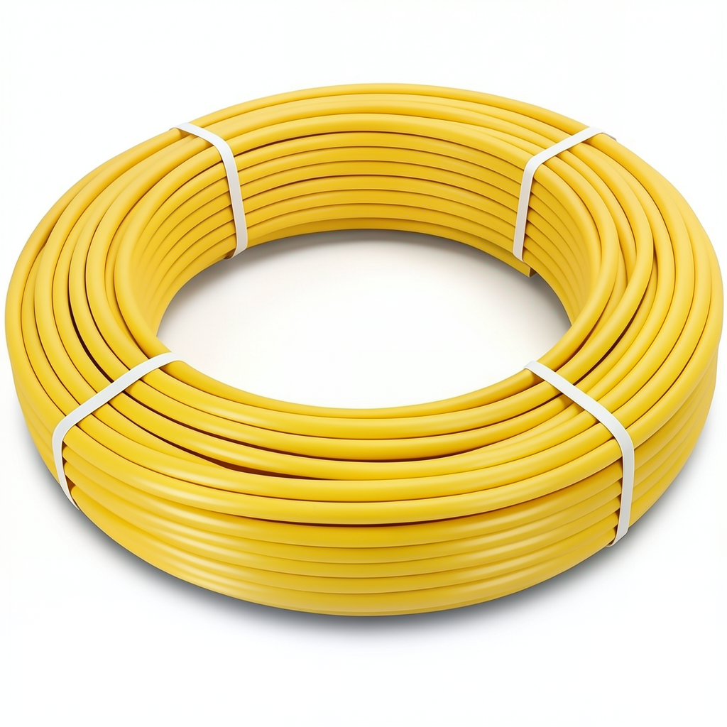 أنابيب HDPE الراجحي PE 100 ضغط 6 بار قطر خارجي 16 مم سمك 2.3 مم لون أصفر