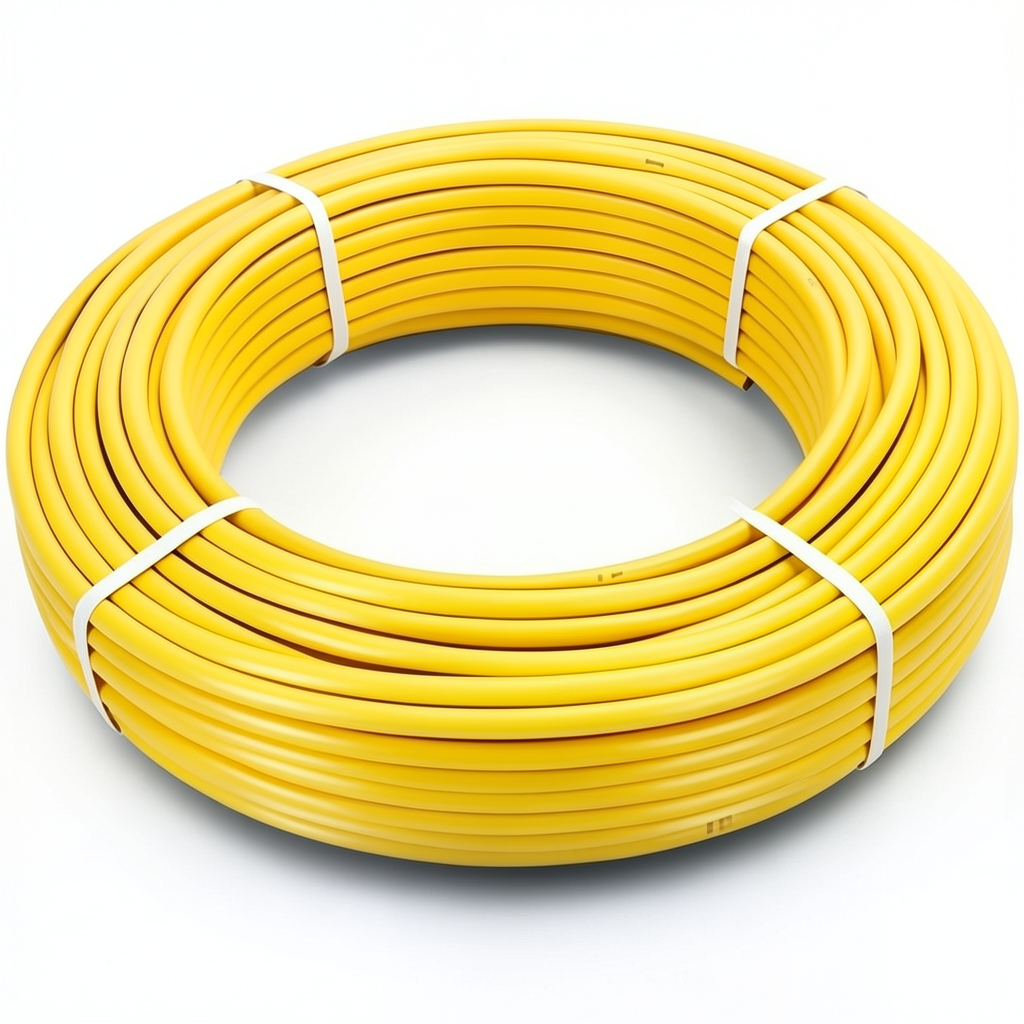 أنابيب HDPE PE 100 ضغط 6 بار قطر خارجي 25 مم سمك 2.3 مم لون أصفر